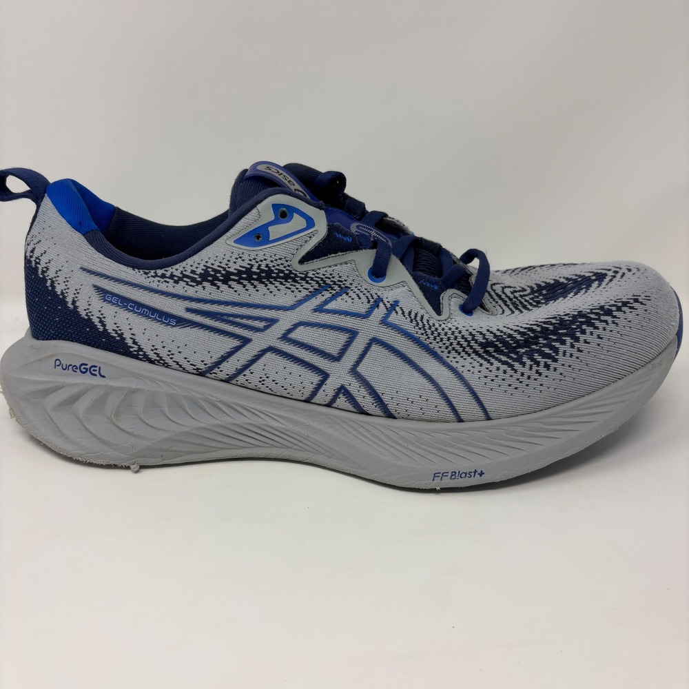 ASICS Gel-Cumulus 25 Mens Size 12.5 Grey Blue Athletic Running Shoes (1011B621)